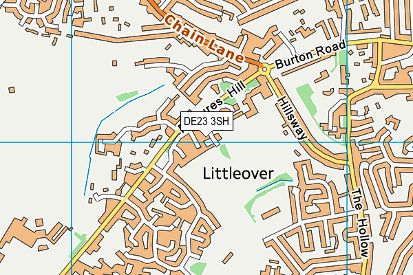 DE23 3SH map - OS VectorMap District (Ordnance Survey)