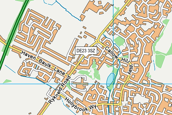 DE23 3SZ map - OS VectorMap District (Ordnance Survey)