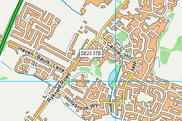 DE23 3TB map - OS VectorMap District (Ordnance Survey)