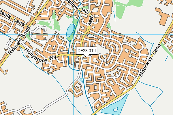 DE23 3TJ map - OS VectorMap District (Ordnance Survey)
