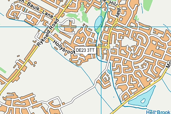 DE23 3TT map - OS VectorMap District (Ordnance Survey)