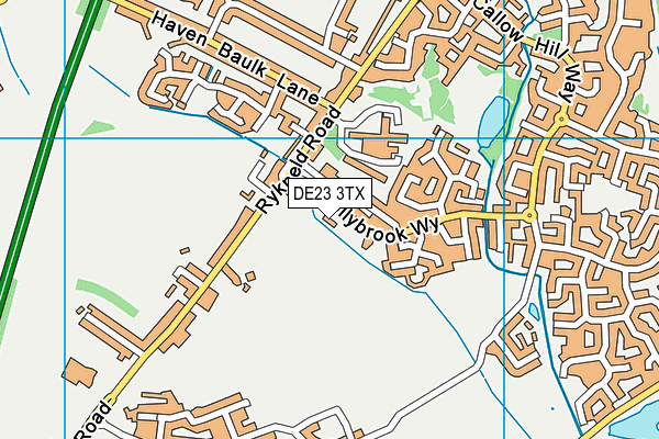 DE23 3TX map - OS VectorMap District (Ordnance Survey)