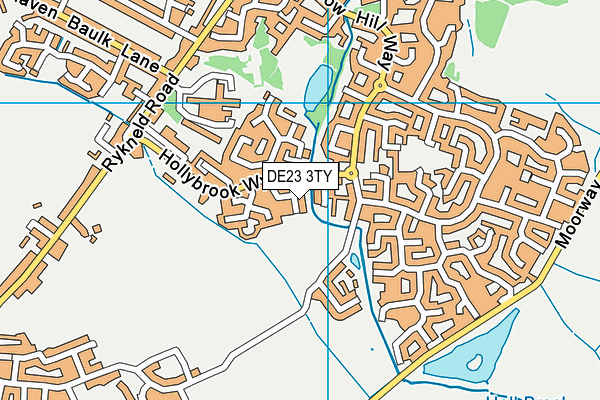 DE23 3TY map - OS VectorMap District (Ordnance Survey)