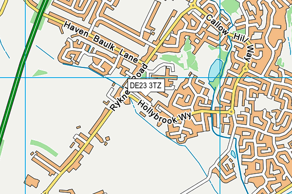 DE23 3TZ map - OS VectorMap District (Ordnance Survey)