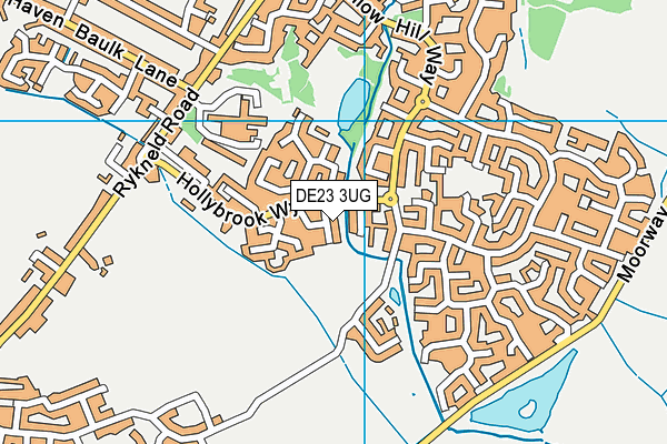DE23 3UG map - OS VectorMap District (Ordnance Survey)