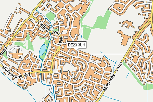 DE23 3UH map - OS VectorMap District (Ordnance Survey)