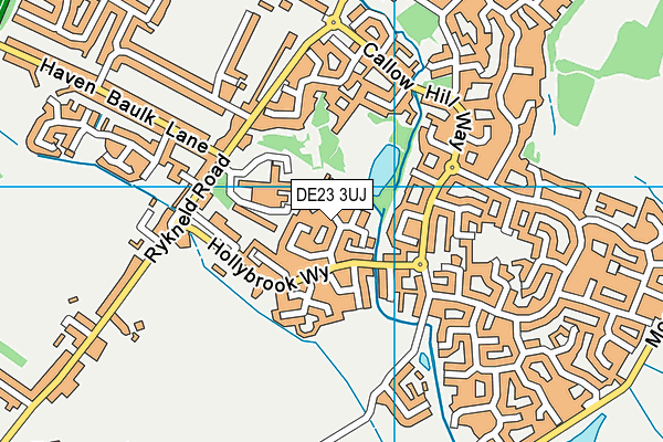 DE23 3UJ map - OS VectorMap District (Ordnance Survey)