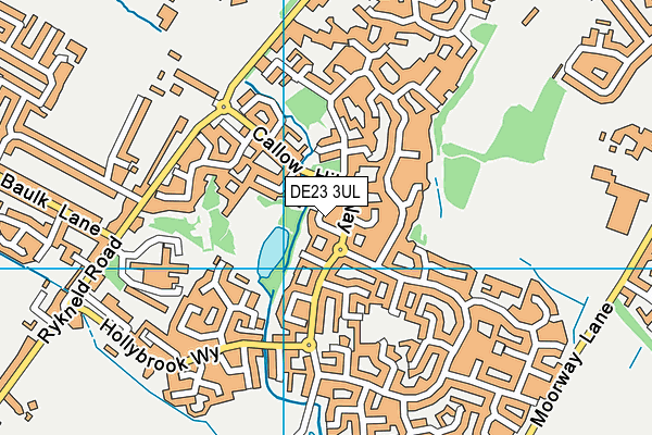 DE23 3UL map - OS VectorMap District (Ordnance Survey)