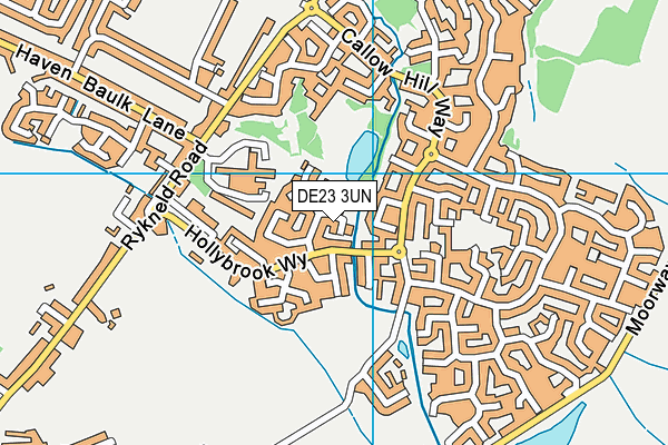 DE23 3UN map - OS VectorMap District (Ordnance Survey)