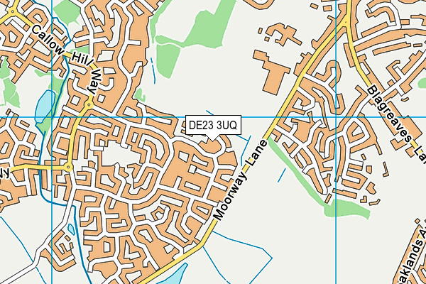 DE23 3UQ map - OS VectorMap District (Ordnance Survey)