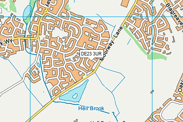 DE23 3UR map - OS VectorMap District (Ordnance Survey)