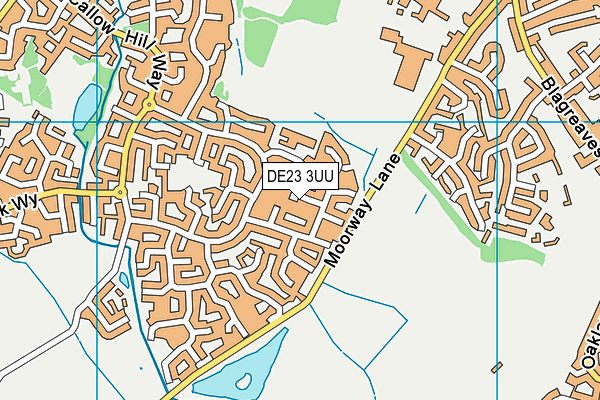 DE23 3UU map - OS VectorMap District (Ordnance Survey)