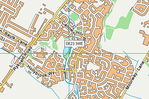 DE23 3WE map - OS VectorMap District (Ordnance Survey)