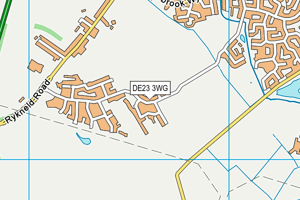 DE23 3WG map - OS VectorMap District (Ordnance Survey)