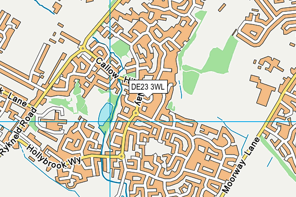 DE23 3WL map - OS VectorMap District (Ordnance Survey)