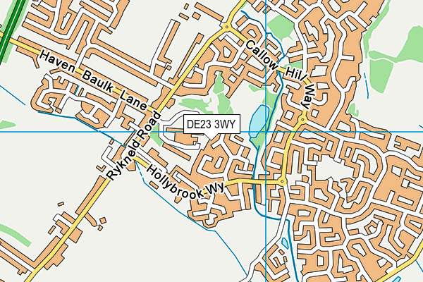 DE23 3WY map - OS VectorMap District (Ordnance Survey)