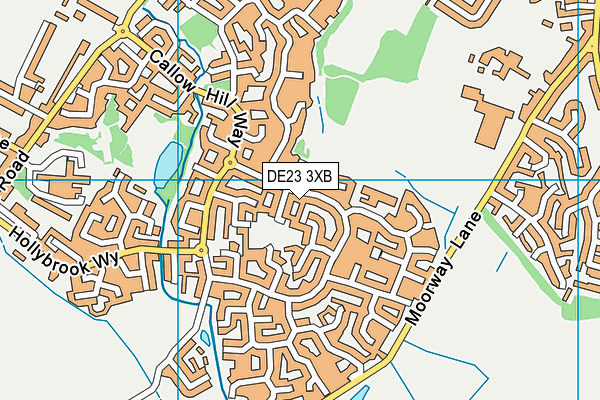 DE23 3XB map - OS VectorMap District (Ordnance Survey)