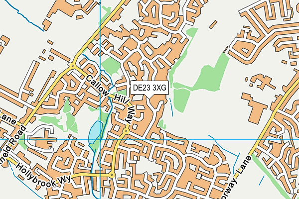 DE23 3XG map - OS VectorMap District (Ordnance Survey)