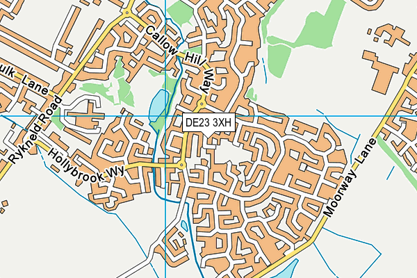 DE23 3XH map - OS VectorMap District (Ordnance Survey)