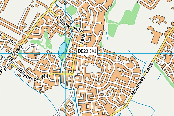 DE23 3XJ map - OS VectorMap District (Ordnance Survey)