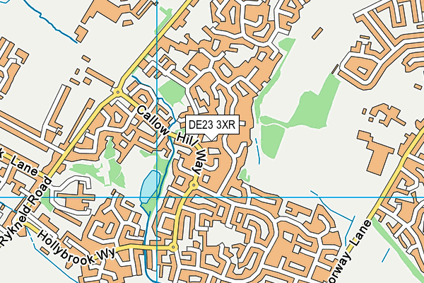 DE23 3XR map - OS VectorMap District (Ordnance Survey)