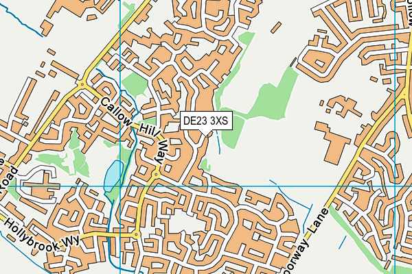 DE23 3XS map - OS VectorMap District (Ordnance Survey)