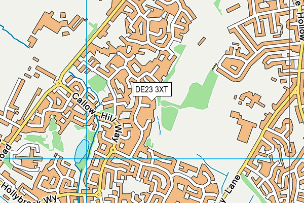 DE23 3XT map - OS VectorMap District (Ordnance Survey)