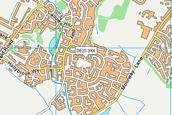 DE23 3XX map - OS VectorMap District (Ordnance Survey)