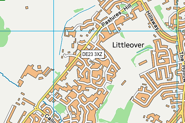 DE23 3XZ map - OS VectorMap District (Ordnance Survey)