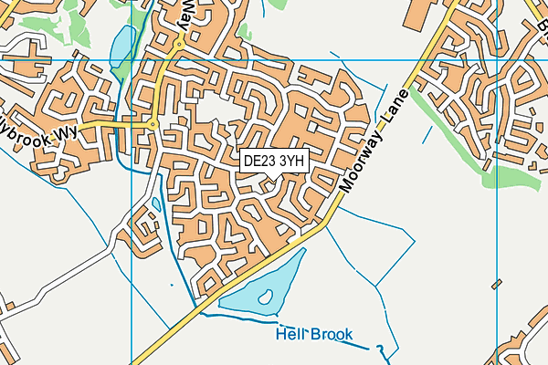 DE23 3YH map - OS VectorMap District (Ordnance Survey)