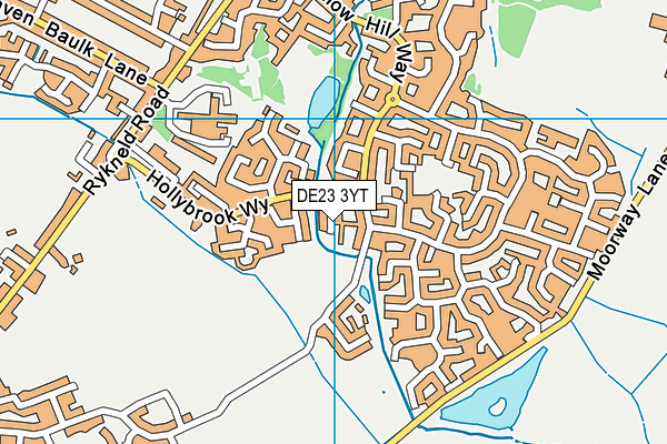 DE23 3YT map - OS VectorMap District (Ordnance Survey)