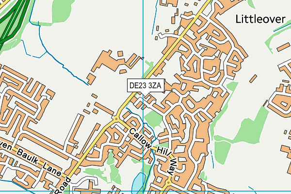 DE23 3ZA map - OS VectorMap District (Ordnance Survey)