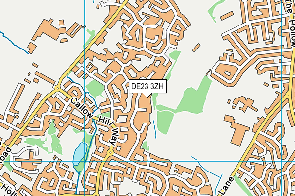DE23 3ZH map - OS VectorMap District (Ordnance Survey)