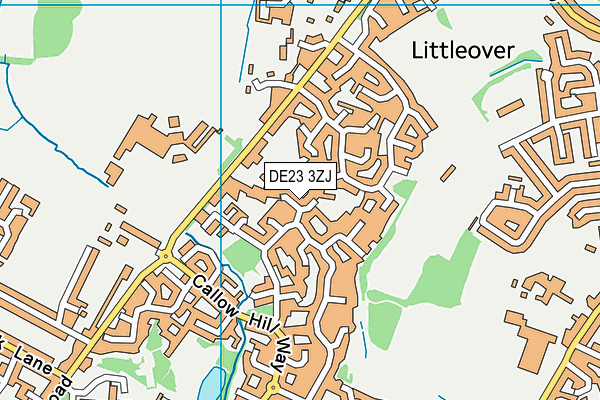 DE23 3ZJ map - OS VectorMap District (Ordnance Survey)
