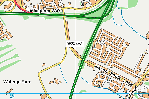 DE23 4AA map - OS VectorMap District (Ordnance Survey)