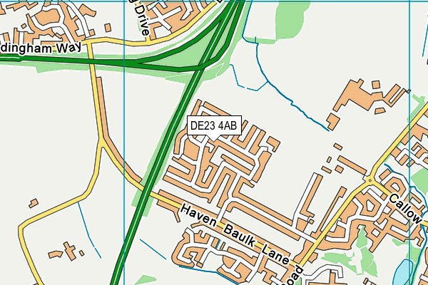 DE23 4AB map - OS VectorMap District (Ordnance Survey)