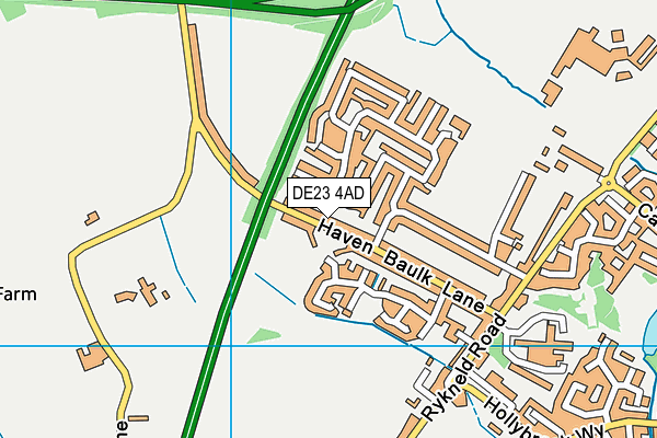 DE23 4AD map - OS VectorMap District (Ordnance Survey)