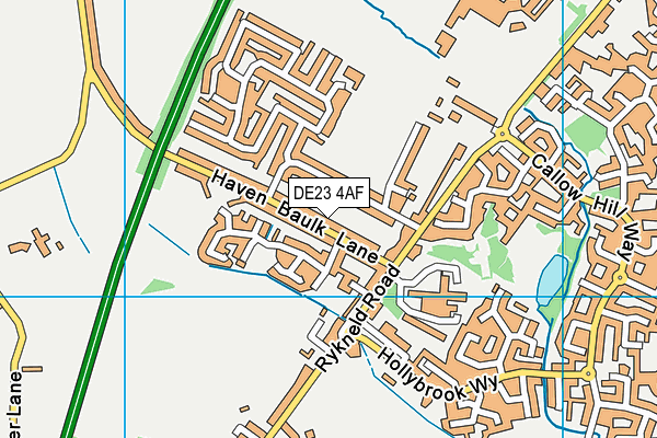 DE23 4AF map - OS VectorMap District (Ordnance Survey)