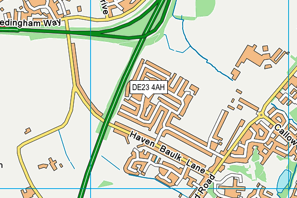 DE23 4AH map - OS VectorMap District (Ordnance Survey)