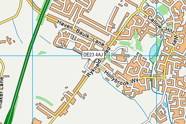 DE23 4AJ map - OS VectorMap District (Ordnance Survey)