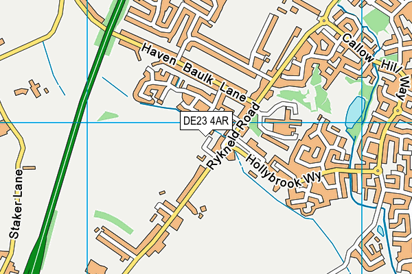 DE23 4AR map - OS VectorMap District (Ordnance Survey)