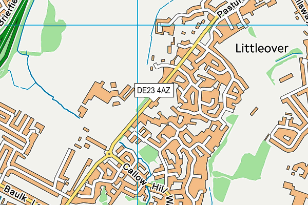 DE23 4AZ map - OS VectorMap District (Ordnance Survey)
