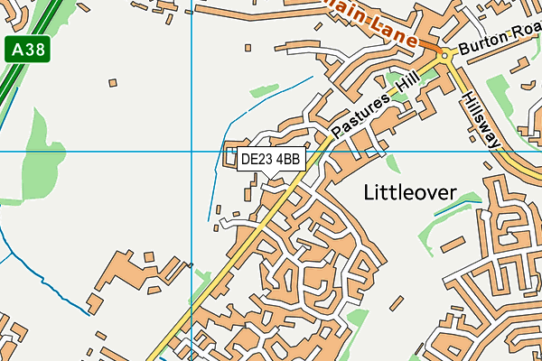 DE23 4BB map - OS VectorMap District (Ordnance Survey)