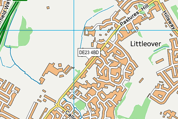 DE23 4BD map - OS VectorMap District (Ordnance Survey)
