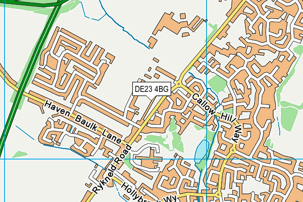 DE23 4BG map - OS VectorMap District (Ordnance Survey)