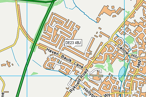 DE23 4BJ map - OS VectorMap District (Ordnance Survey)