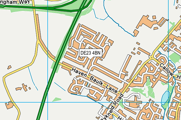DE23 4BN map - OS VectorMap District (Ordnance Survey)