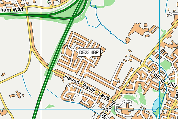 DE23 4BP map - OS VectorMap District (Ordnance Survey)