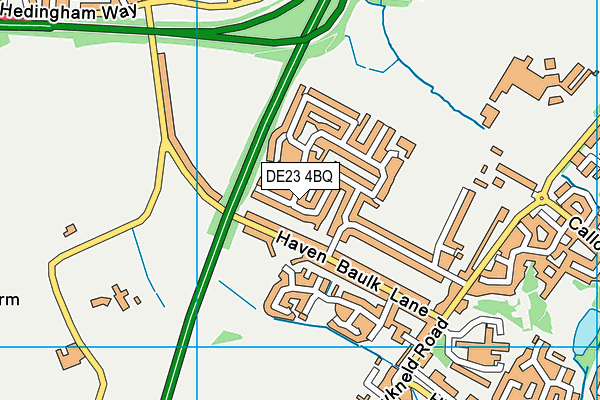 DE23 4BQ map - OS VectorMap District (Ordnance Survey)