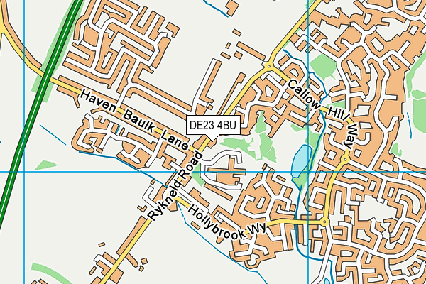 DE23 4BU map - OS VectorMap District (Ordnance Survey)